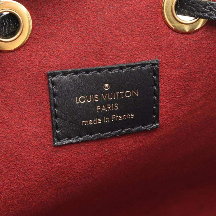 Pre Owned Louis Vuitton Neonoe Mm Two-Tone Handbag In Monogram Empreinte Leather  Black And Beige