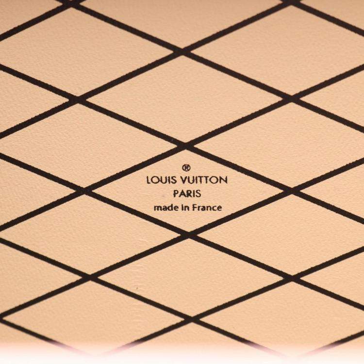 Pre Owned Louis Vuitton Petite Malle Shoulder Bag In Leather And Coated Canvas With Monogram Design  Pink Multicolor