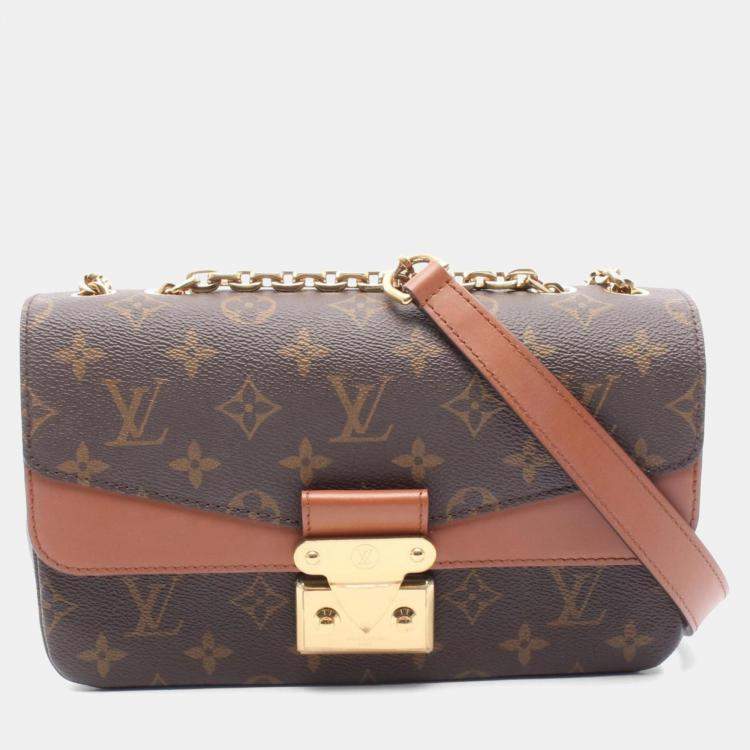 Pre Owned Louis Vuitton Marceau Brown Monogram Coated Canvas Leather Shoulder Bag