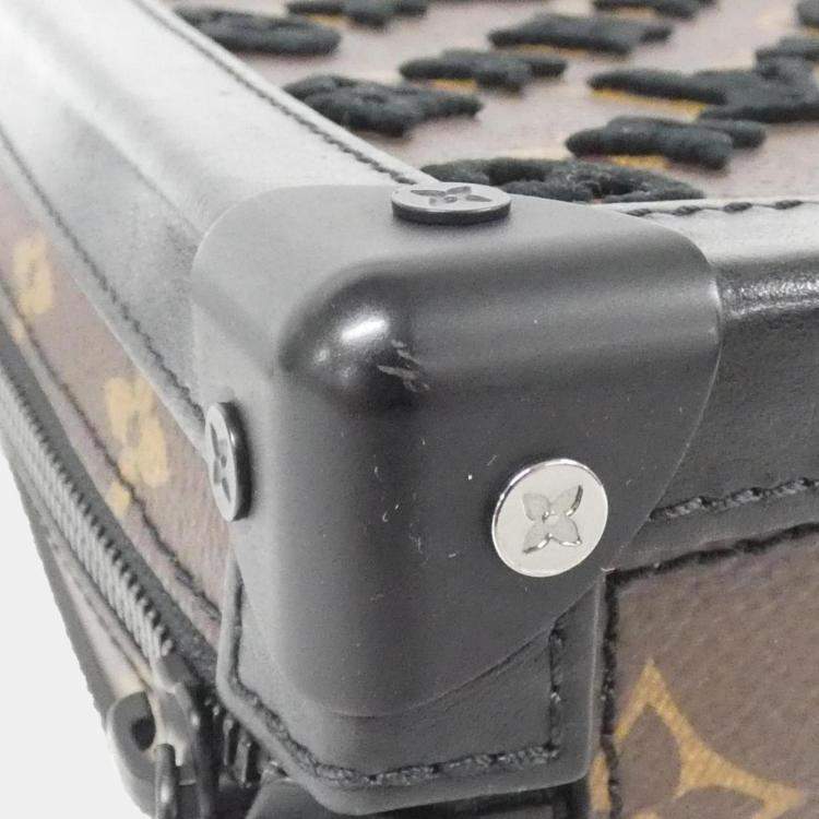 Pre Owned Louis Vuitton Black/Brown Monogram Tuftage Vertical Soft Trunk Shoulder Bag