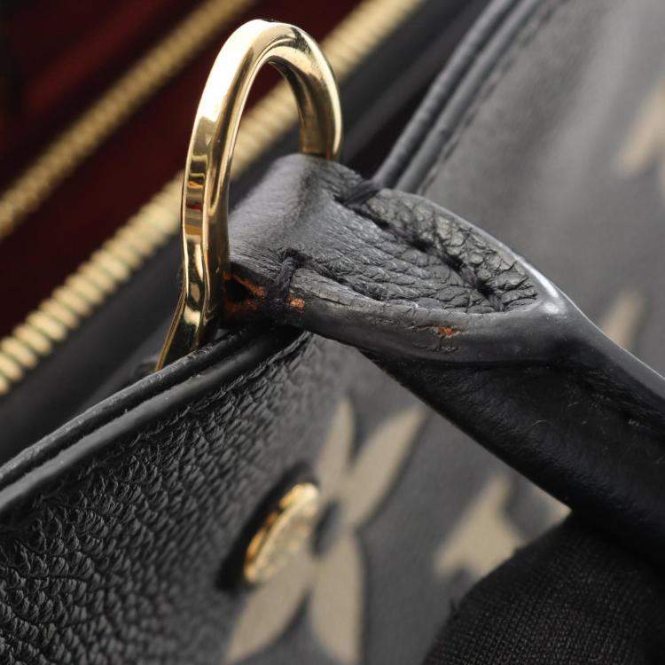 Pre Owned Louis Vuitton Montaigne Black/Beige Monogram Empreinte Leather BB Handbag