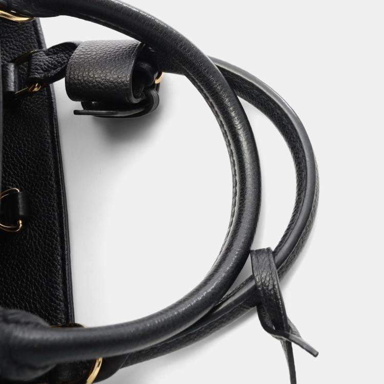 Pre Owned Louis Vuitton Montaigne Black/Beige Monogram Empreinte Leather BB Handbag
