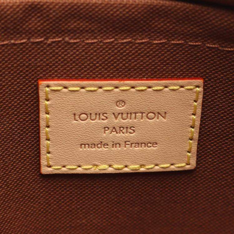 Pre Owned Louis Vuitton Multi Pochette Accessoires Shoulder Bag In Coated Canvas And Leather With Monogram Design  Brown Khaki