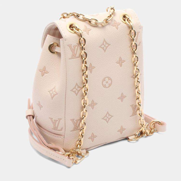 Pre Owned Louis Vuitton Nano Noe Backpack In Monogram Empreinte Leather Pink
