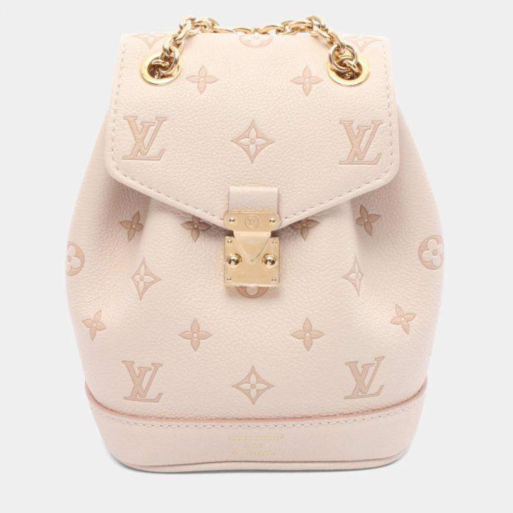 Pre Owned Louis Vuitton Nano Noe Backpack In Monogram Empreinte Leather Pink