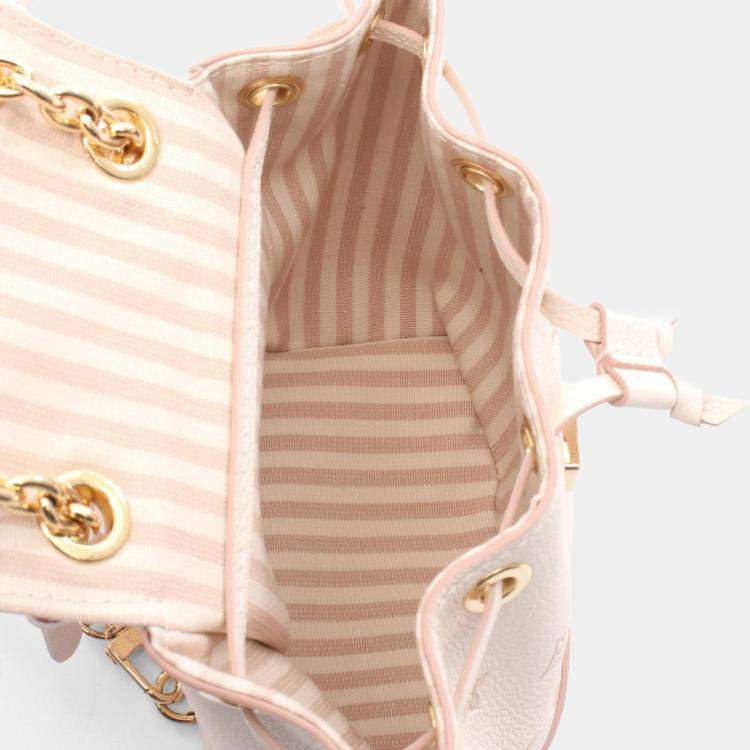 Pre Owned Louis Vuitton Nano Noe Backpack In Monogram Empreinte Leather Pink