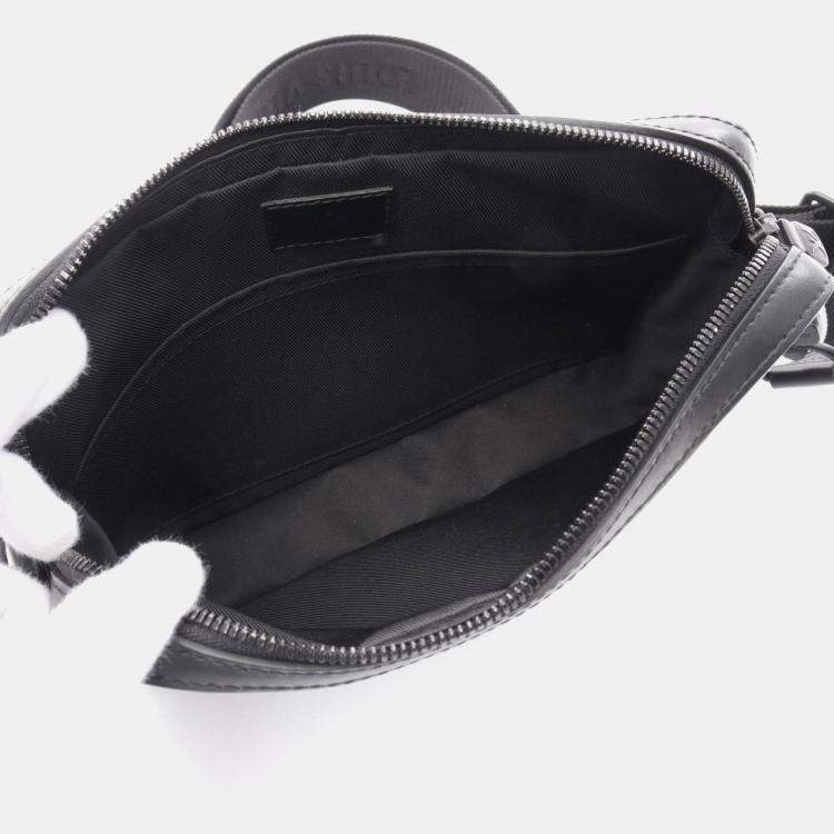 Pre Owned Louis Vuitton Duo Shoulder Bag Leather Monogram Shadow Black