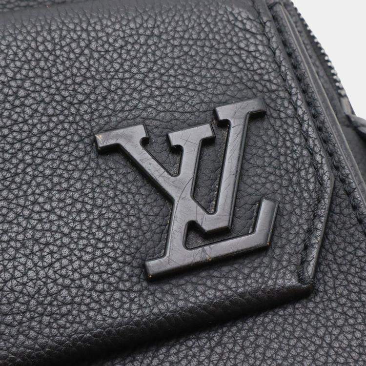 Pre Owned Louis Vuitton Lv Aerogram Pilot Sling Bag  Body Shoulder Leather  Noir  Black