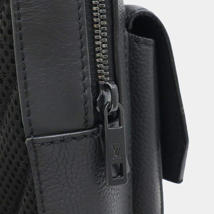 Pre Owned Louis Vuitton Lv Aerogram Pilot Sling Bag  Body Shoulder Leather  Noir  Black