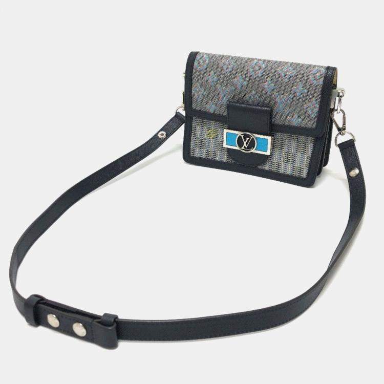 Pre Owned Louis Vuitton Lv Pop Dauphine Mini Crossbody Bag/Shoulder Bag  Leather  Blue