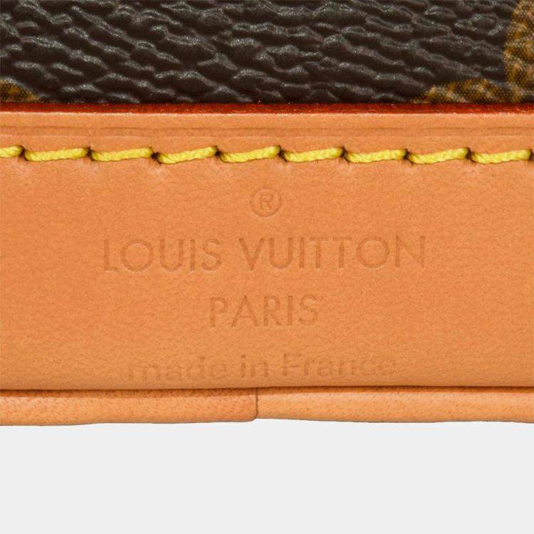 Pre Owned Louis Vuitton Nano Noe Shoulder Bag Monogram Canvas Brown Rfid Handbag