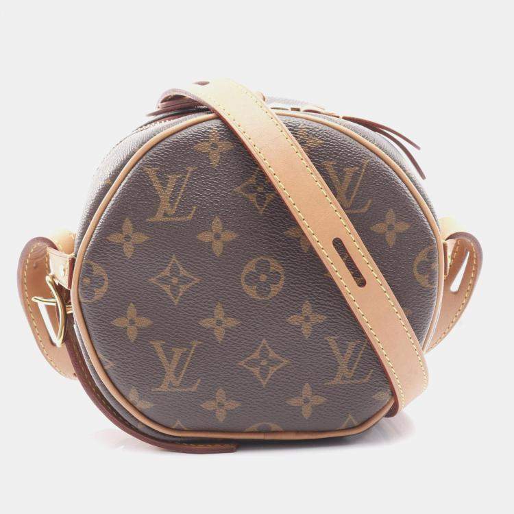 Pre Owned Louis Vuitton Boite Chapeau Souple Pm Shoulder Bag In Coated Canvas And Leather With Monogram Design  Brown