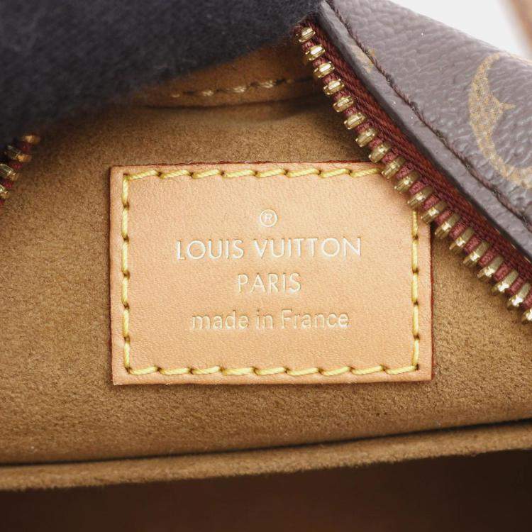 Pre Owned Louis Vuitton Boite Chapeau Souple Pm Shoulder Bag In Coated Canvas And Leather With Monogram Design  Brown