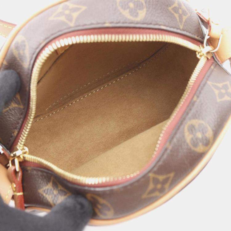 Pre Owned Louis Vuitton Boite Chapeau Souple Pm Shoulder Bag In Coated Canvas And Leather With Monogram Design  Brown