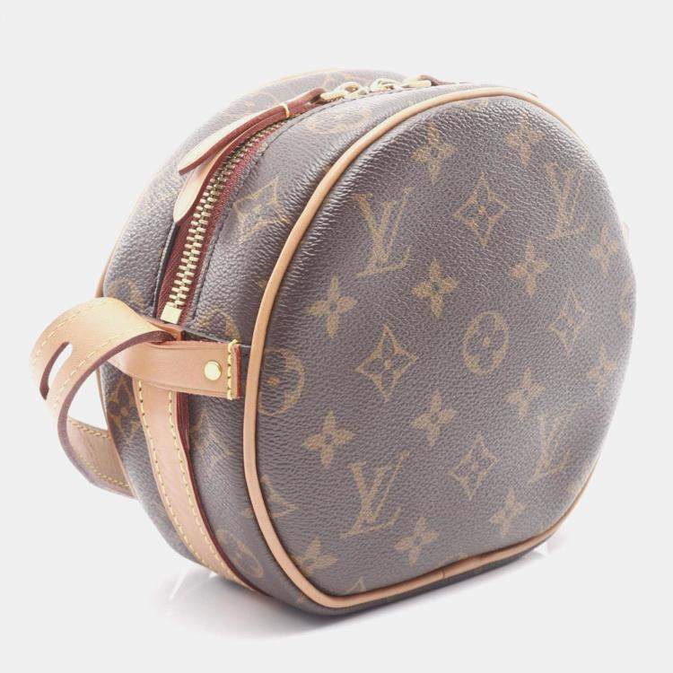 Pre Owned Louis Vuitton Boite Chapeau Souple Pm Shoulder Bag In Coated Canvas And Leather With Monogram Design  Brown