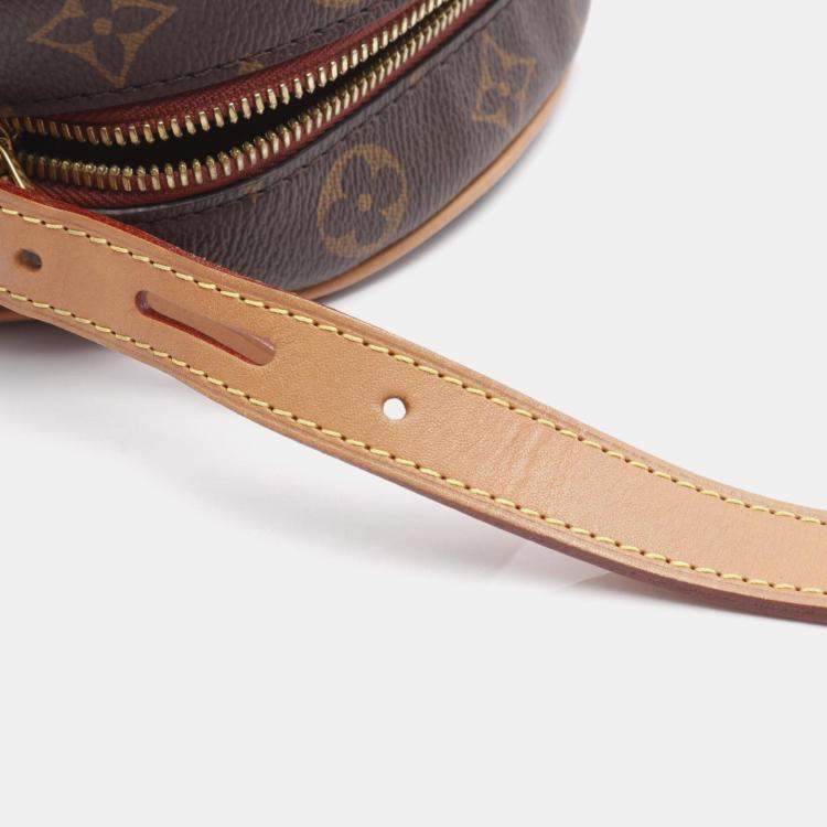 Pre Owned Louis Vuitton Boite Chapeau Souple Pm Shoulder Bag In Coated Canvas And Leather With Monogram Design  Brown