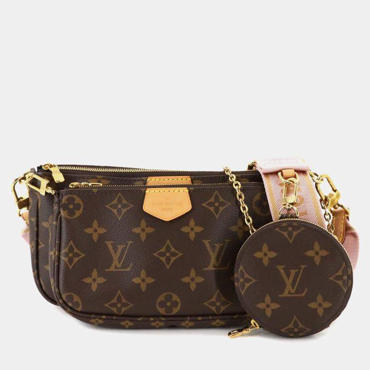 Pre Owned Louis Vuitton Monogram Multi Pochette Accessoires Shoulder Bag Rose Claire
