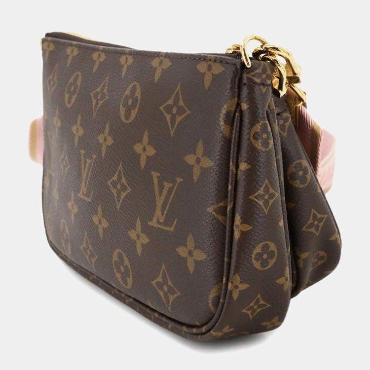 Pre Owned Louis Vuitton Monogram Multi Pochette Accessoires Shoulder Bag Rose Claire
