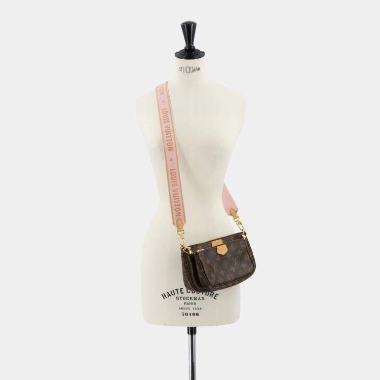 Pre Owned Louis Vuitton Monogram Multi Pochette Accessoires Shoulder Bag Rose Claire