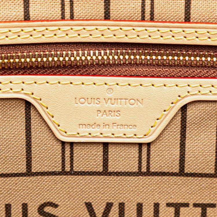 Pre Owned Louis Vuitton Monogram Neverfull Mm Tote Bag Brown Pvc Leather