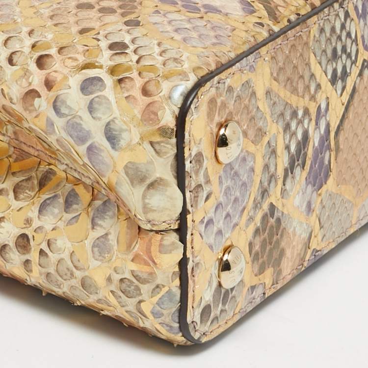 مملوكة مسبقًا Louis Vuitton Multicolor Python Mini Mosaic Capucines Bag