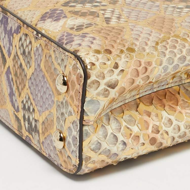 مملوكة مسبقًا Louis Vuitton Multicolor Python Mini Mosaic Capucines Bag
