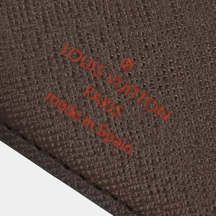 Pre Owned Louis Vuitton Brown Damier Portefeuille Marco Wallet Purse