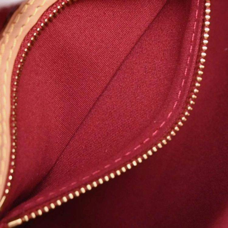 Pre Owned Louis Vuitton Red Vernis Reade PM Tote Handbag