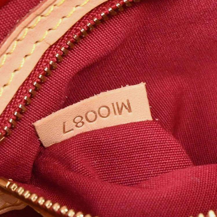 Pre Owned Louis Vuitton Red Vernis Reade PM Tote Handbag
