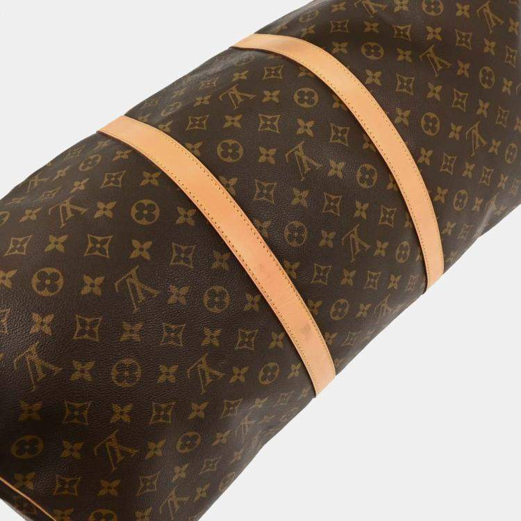 Pre Owned Louis Vuitton Monogram Keepall 60 Duffle Handbag