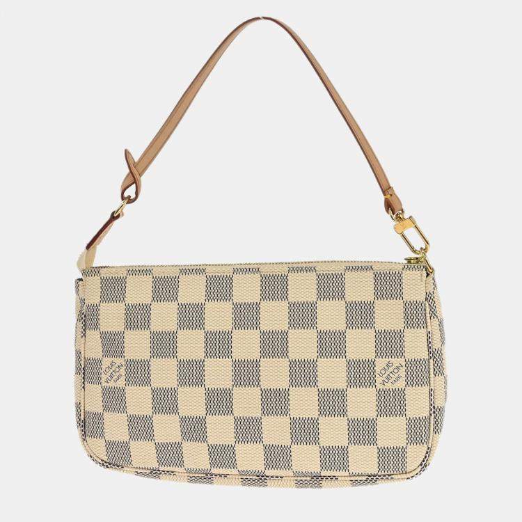 Pre Owned Louis Vuitton Damier Azur Pochette Accessoires Handbag