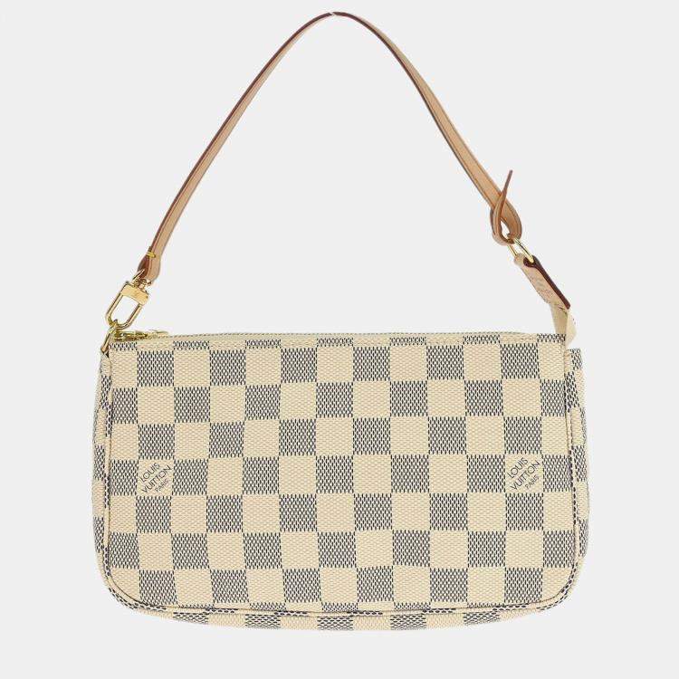 Pre Owned Louis Vuitton Damier Azur Pochette Accessoires Handbag