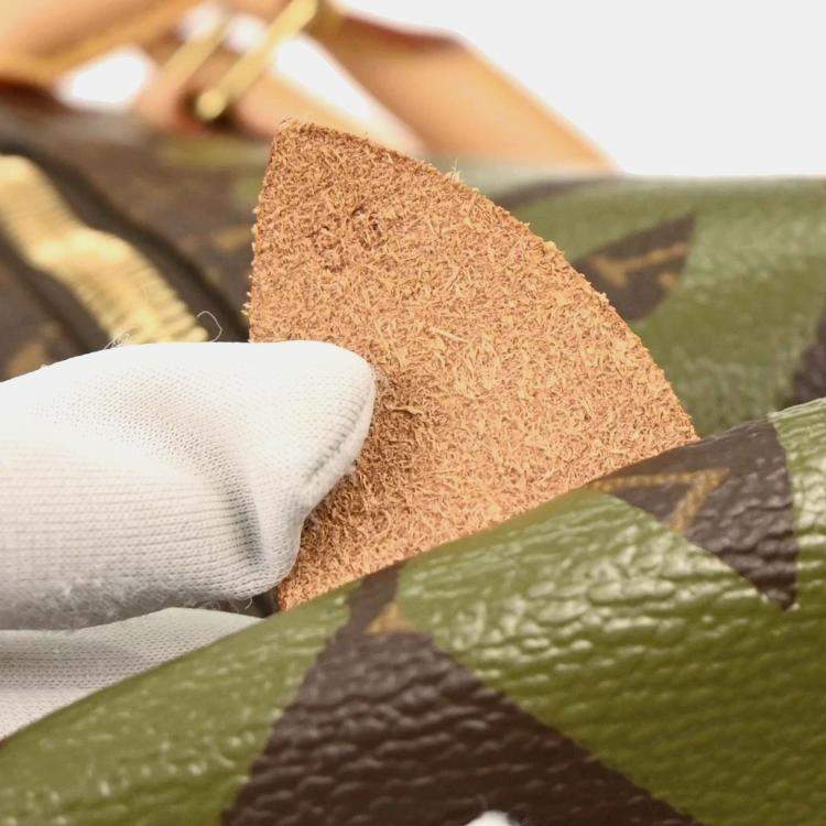 Pre Owned Louis Vuitton Khaki Monogram Graffiti Keepall 50 Duffle Bag