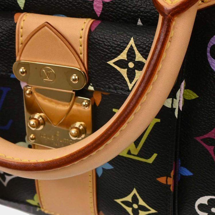 Pre Owned Louis Vuitton Black Monogram Multicolor Speedy 30 Handbag