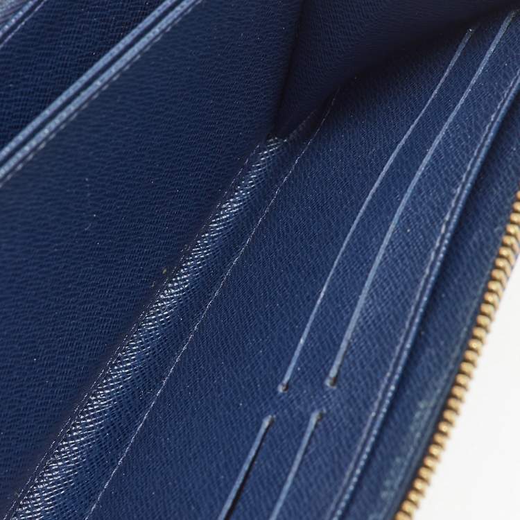 Pre Owned Louis Vuitton Damier Ebene Canvas Paillettes Zippy Wallet