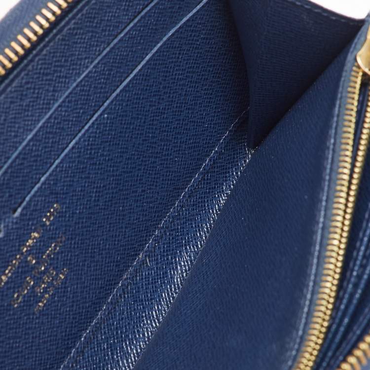 Pre Owned Louis Vuitton Damier Ebene Canvas Paillettes Zippy Wallet