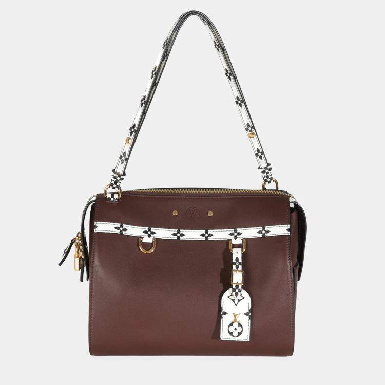 Pre Owned Louis Vuitton Burgundy Calfskin Speedy Amazon MM