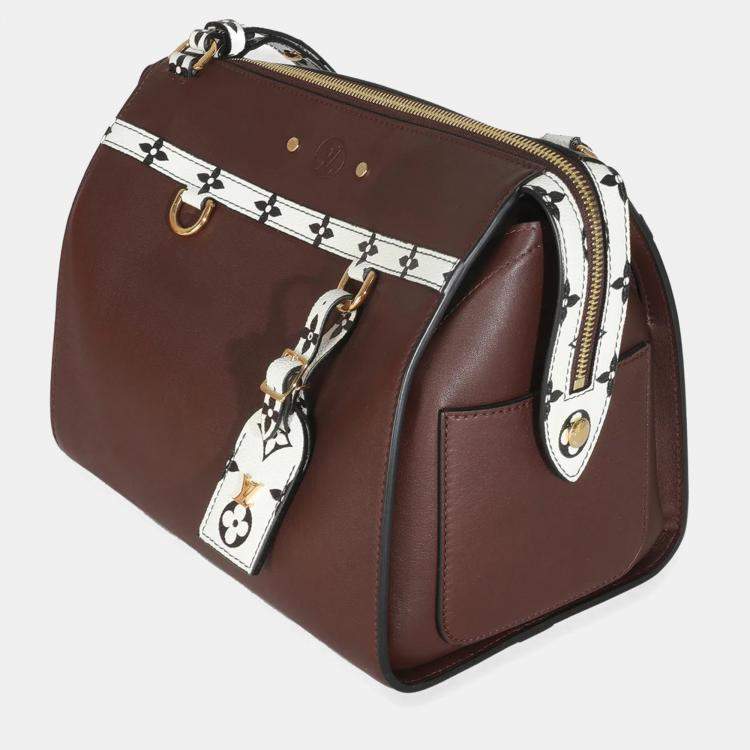 Pre Owned Louis Vuitton Burgundy Calfskin Speedy Amazon MM