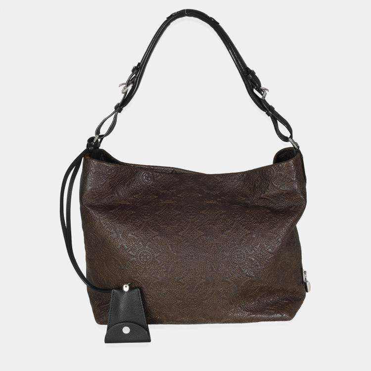 Pre Owned Louis Vuitton Olive Monogram Lambskin Antheia Hobo