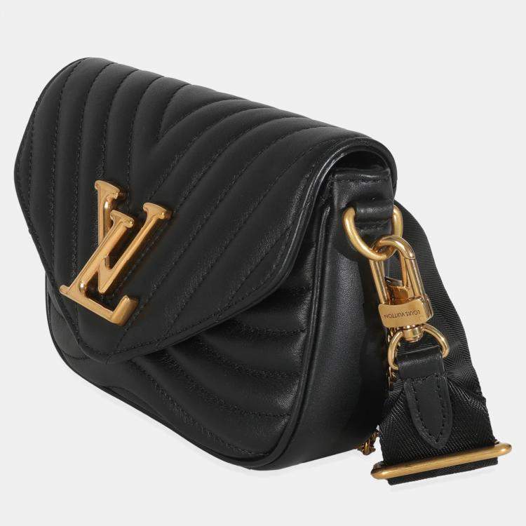 Pre Owned Louis Vuitton Black Calfskin New Wave Multi Pochette