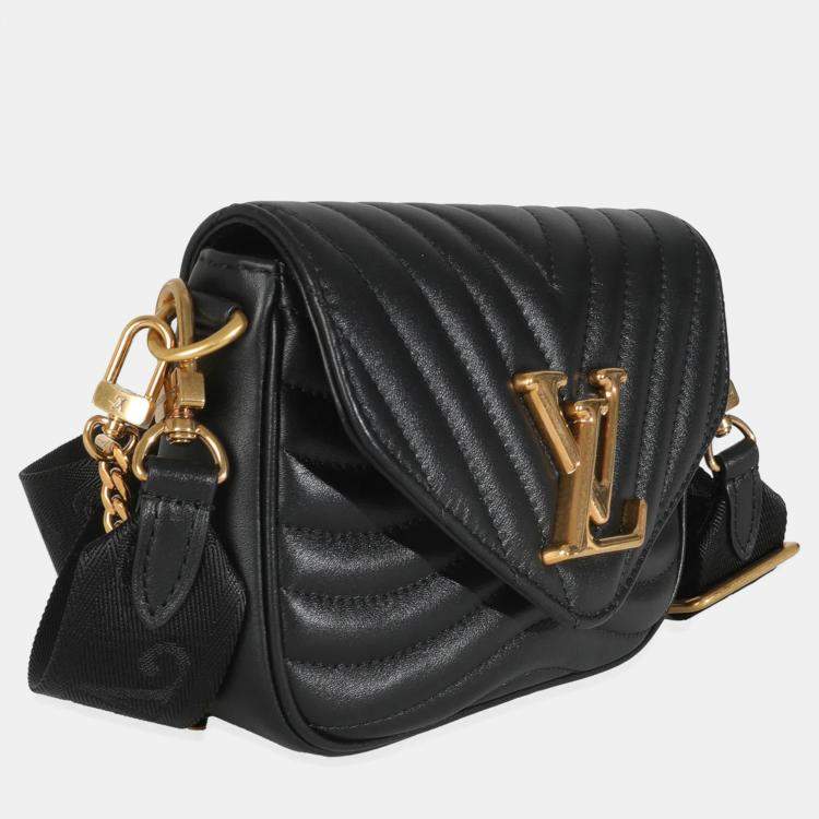 Pre Owned Louis Vuitton Black Calfskin New Wave Multi Pochette