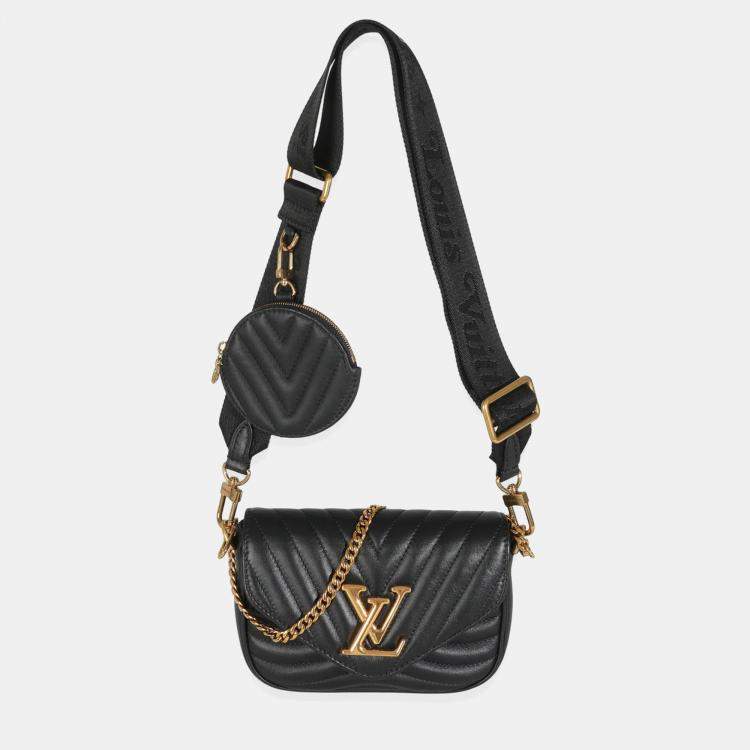 Pre Owned Louis Vuitton Black Calfskin New Wave Multi Pochette