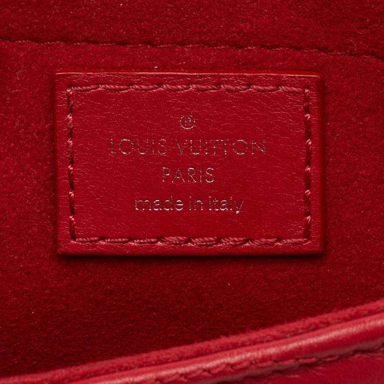 Pre Owned Louis Vuitton Ecarlate Leather New Wave Chain MM Bag