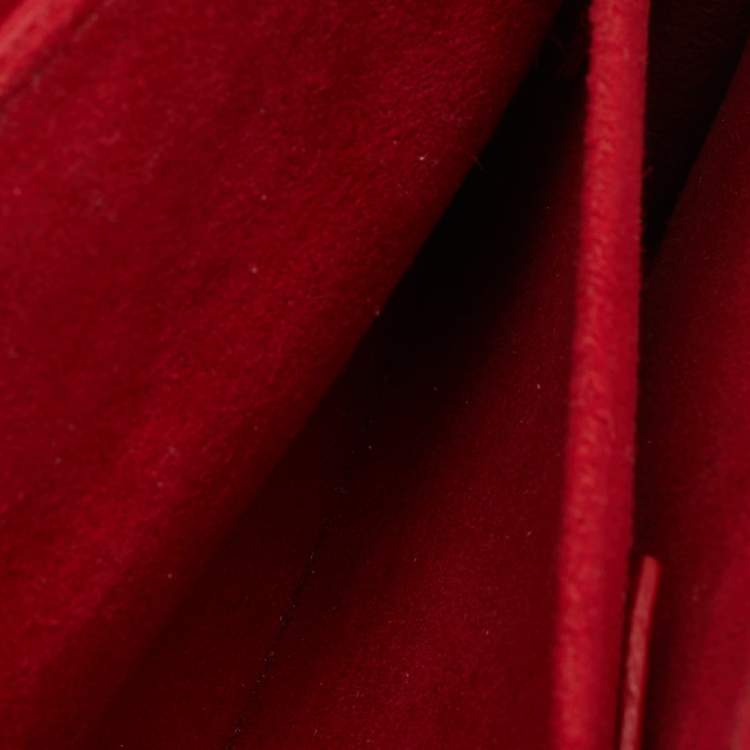 Pre Owned Louis Vuitton Ecarlate Leather New Wave Chain MM Bag