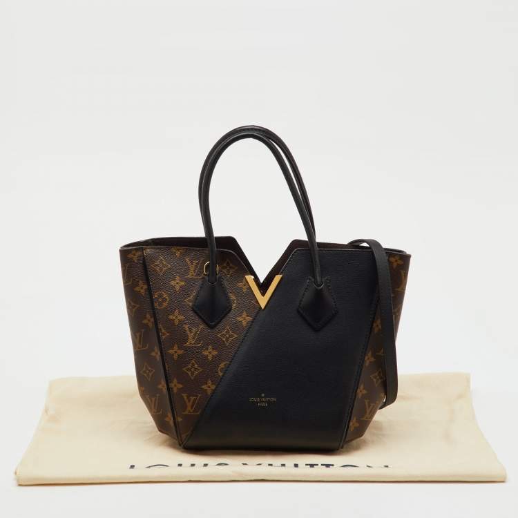 Pre Owned Louis Vuitton Black Monogram Canvas and Leather Kimono PM Bag