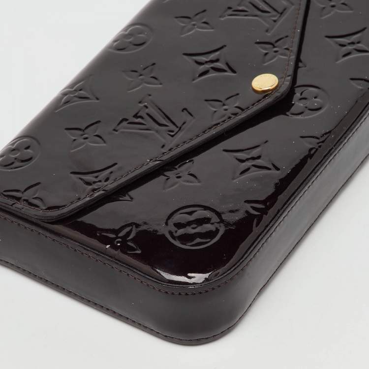 Pre Owned Louis Vuitton Amarante Monogram Vernis Felicie Pochette Bag