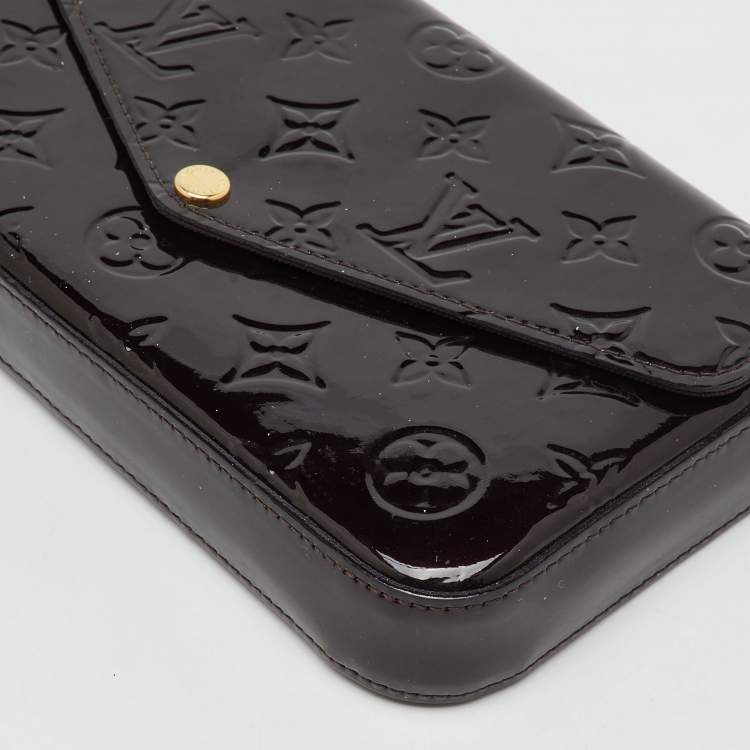 Pre Owned Louis Vuitton Amarante Monogram Vernis Felicie Pochette Bag