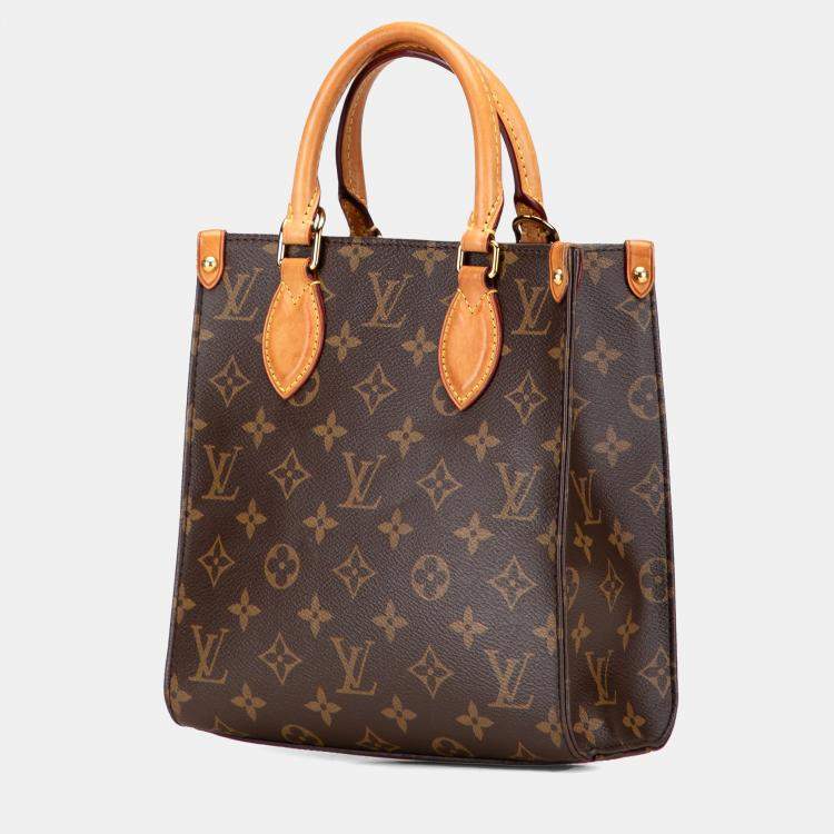 Pre Owned Louis Vuitton Brown Monogram Sac Plat BB
