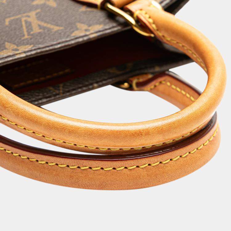 Pre Owned Louis Vuitton Brown Monogram Sac Plat BB
