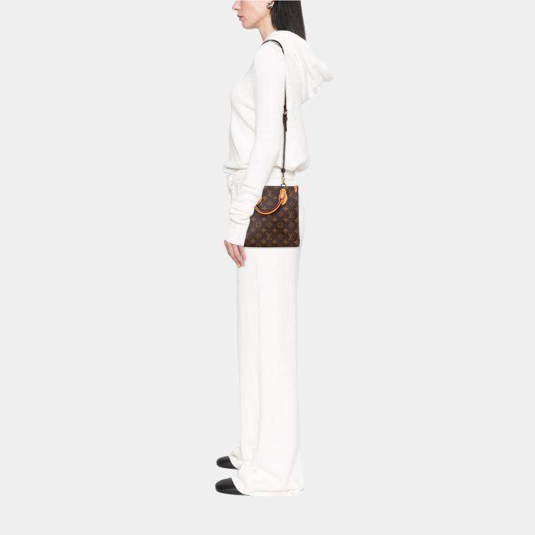 Pre Owned Louis Vuitton Brown Monogram Sac Plat BB